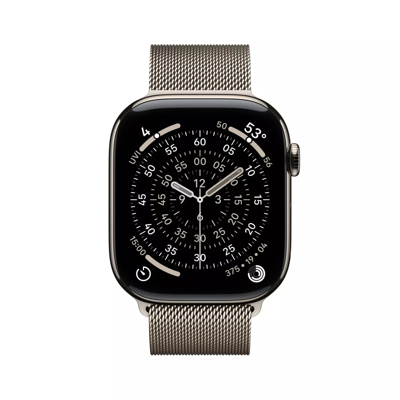 Apple Watch Series 11 GPS + Cellular Milanese Loop - GPS + Cellular / 46mm / Titanium / S/M - Natural / Natural Titanium