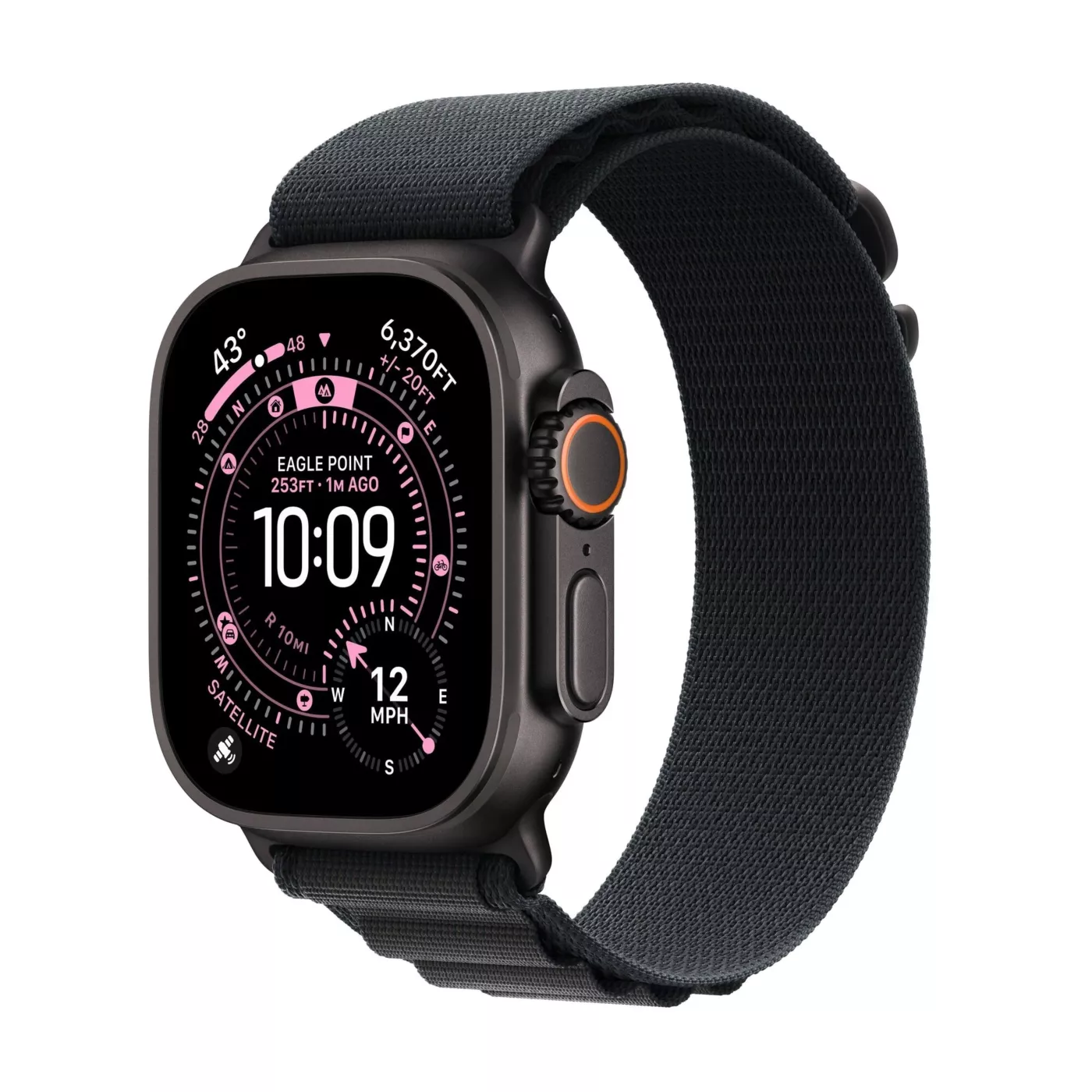 Apple Watch Ultra 3 with Alpine Loop - GPS + Cellular / 49mm / Titanium / Small - Black / Black