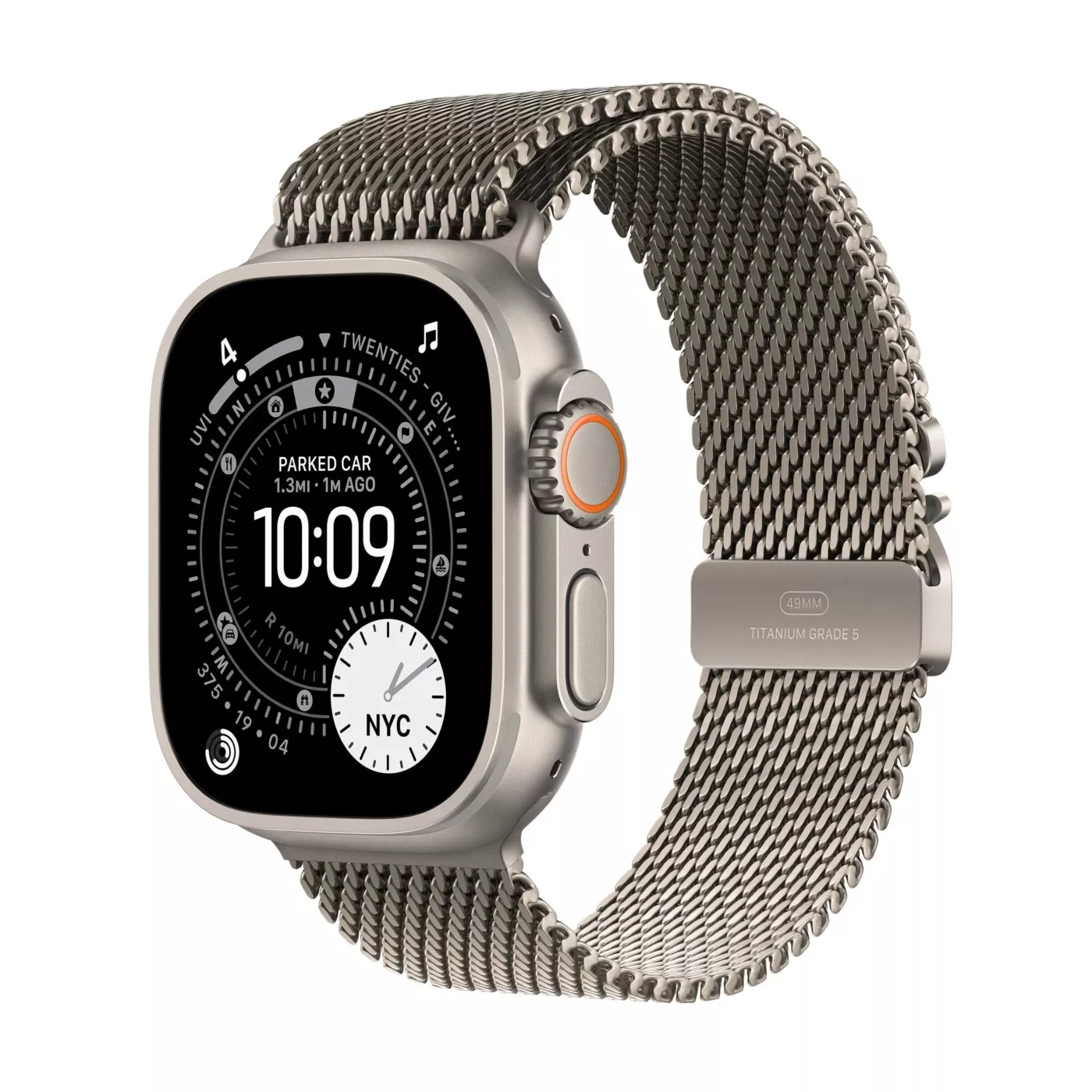 Apple Watch Ultra 3 with Milanese Loop - GPS + Cellular / 49mm / Titanium / Large