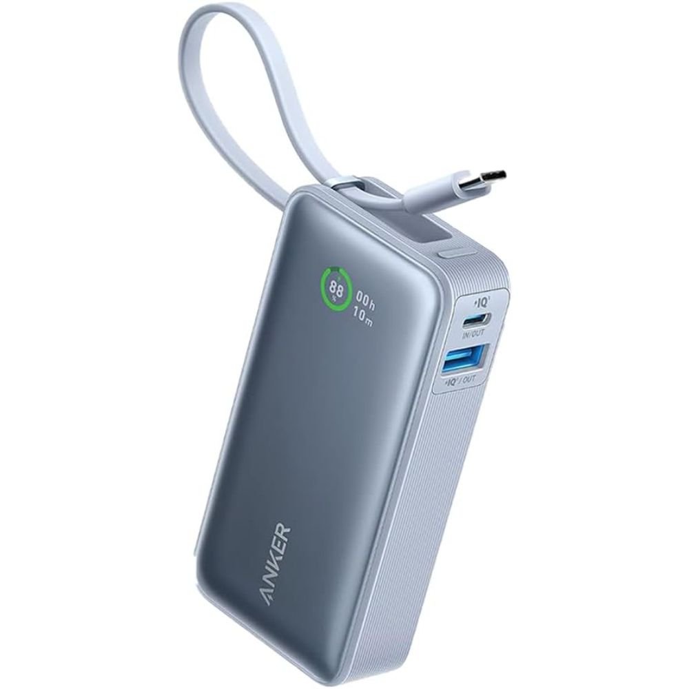 باور بانك أنكر نانو 10000 مللي أمبير 30 واط بكابل USB-C مدمج