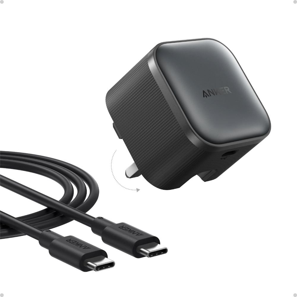 Anker Nano Charger 45W With Usb-C Cable (B2692K11) Black
