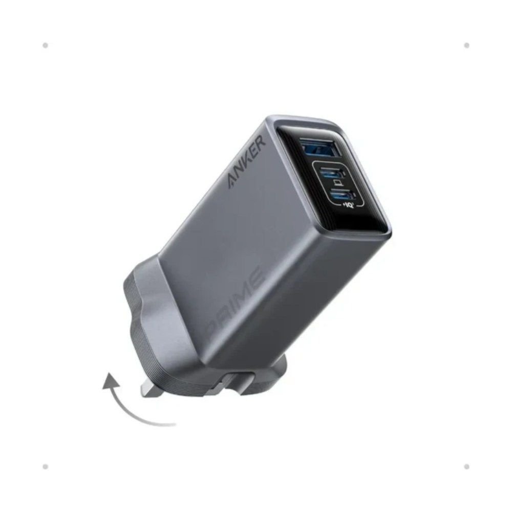 Anker Prime 3-Port Multi-Device Charger | 100W | Pd/Gan | 2 X Usb-C | 1 X Usb-A | A2688241 - Black