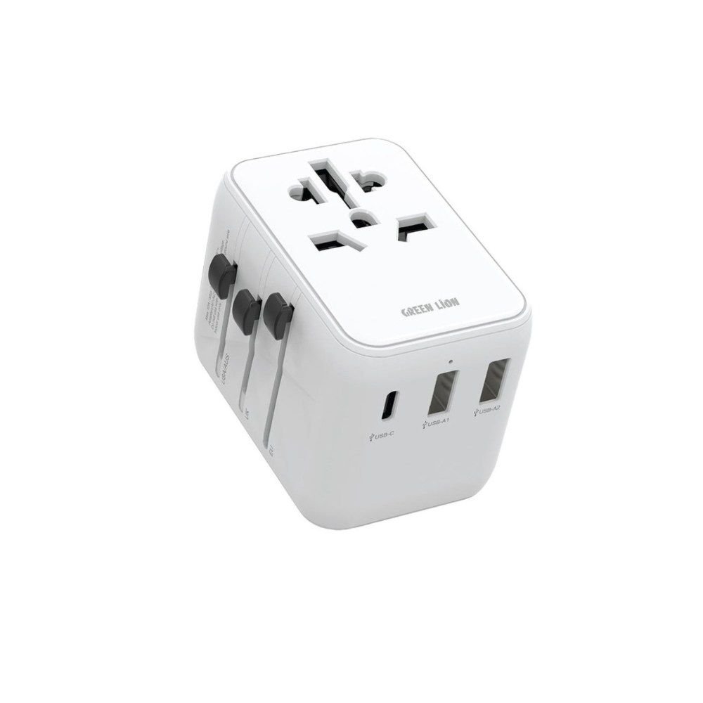 Green Lion 20W Universal Travel Adapter - White