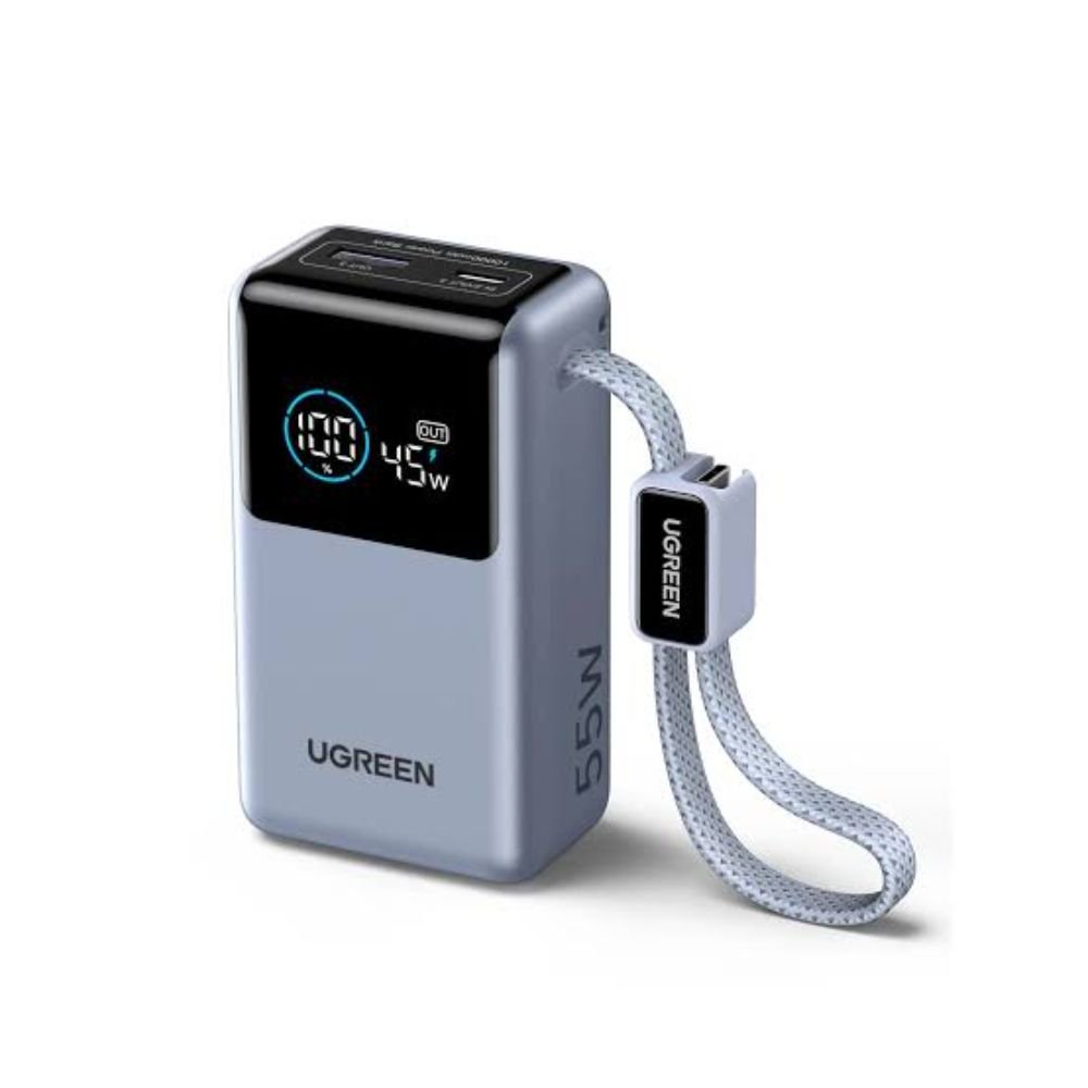 باور بانك يوجرين نيكسود Pb727 بسعة 10000 مللي أمبير 55 واط مع كابل USB-C مدمج